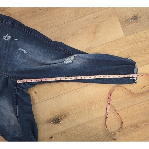 Torrid Premium Denim Ankle Zip Jeggings Womens 22R Stiletto Distressed Raw Hem - Picture 4 of 9